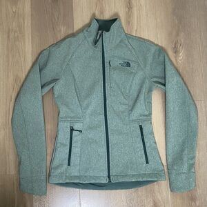North Face Women's Apex Bionic Jacket Heather Green Full Zip XS‎
